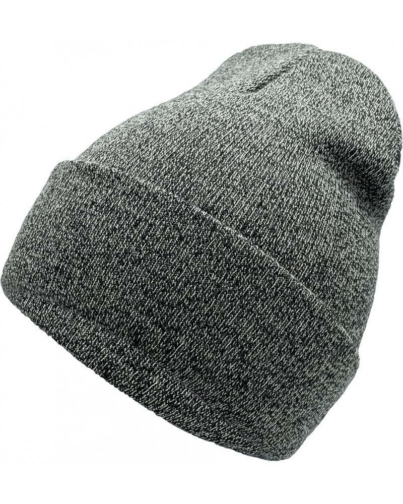 Unisex Knit Soft Warm Cuffed Beanie Hat Winter Camo Hats for Men Women Mixed Gray $7.01 Skullies & Beanies