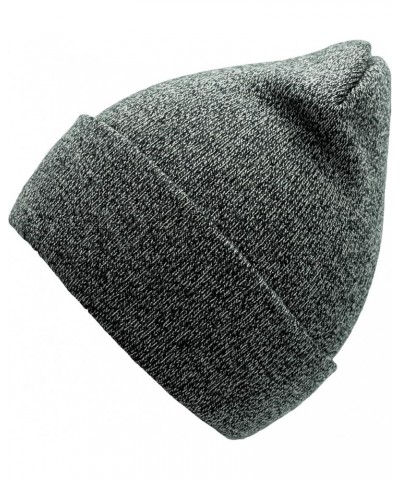 Unisex Knit Soft Warm Cuffed Beanie Hat Winter Camo Hats for Men Women Mixed Gray $7.01 Skullies & Beanies