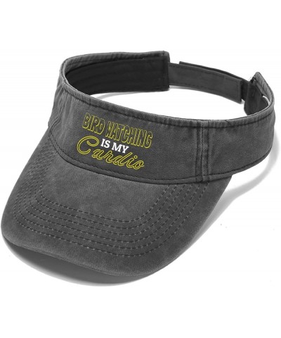 Bird Watching is My Caps Sun Visor for Men Sun Visor Hat Stylish Visor Hat Allblack $11.99 Visors