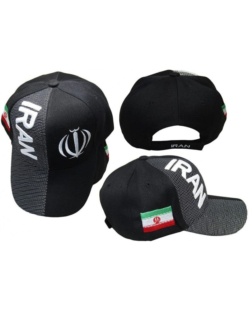 Baseball Cap - Iran Country Black White Letter Crest Patch On Side Embroidered Hat Cap - Tactical Adjustable Hat $12.63 Baseb...