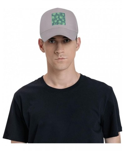 Cannabis Leaf Seamless Pattern Baseball Cap for Men Women Dad Hat Classic Adjustable Golf Hats Gray $13.41 Baseball Caps