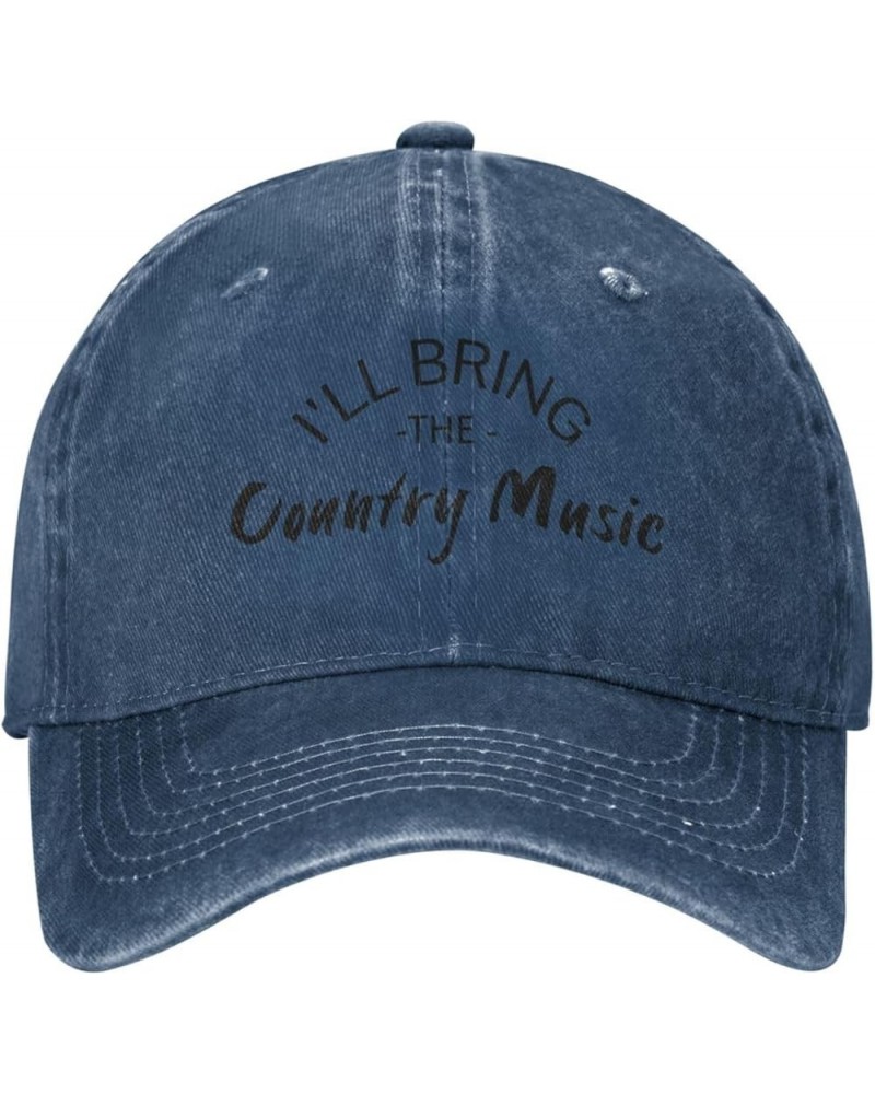 I'll Bring The Country Music Hat Women Men Hat Men Women Baseball Cap Funny Trucker Hat Cowboy Hat Navy Blue $10.32 Cowboy Hats