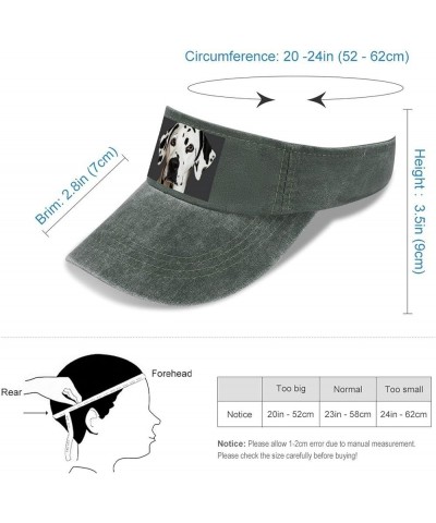 Sun Visor Hats Adjustable Sun Caps for Men Women Dalmatian Cotton Sun Protection Cap Army Green-style $15.25 Sun Hats