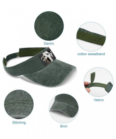 Sun Visor Hats Adjustable Sun Caps for Men Women Dalmatian Cotton Sun Protection Cap Army Green-style $15.25 Sun Hats