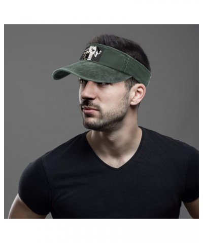 Sun Visor Hats Adjustable Sun Caps for Men Women Dalmatian Cotton Sun Protection Cap Army Green-style $15.25 Sun Hats