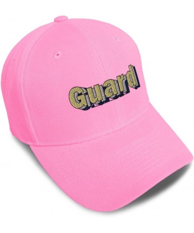 Custom Baseball Cap Guard Military Acrylic Flag Dad Hats for Men and Women Soft Pink Design Only $12.96 Baseball Caps