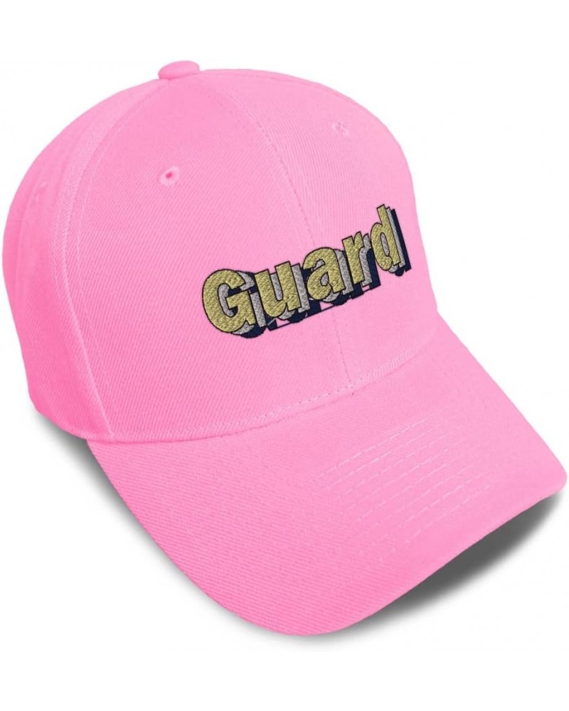 Custom Baseball Cap Guard Military Acrylic Flag Dad Hats for Men and Women Soft Pink Design Only $12.96 Baseball Caps