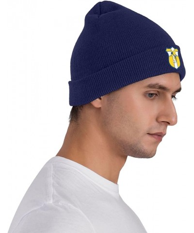 LeTourneau University Logo Beanie Hat for Men and Women Winter Warm Hats Knit Slouchy Thick Skull Cap Navy Blue $7.40 Skullie...