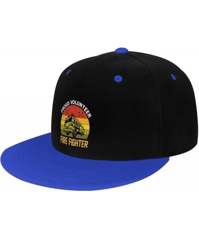 Fire Fighter Snapback Hat for Men Women Baseball Cap Trucker Flat Bill Hats Dad Caps Blue $13.57 Baseball Caps