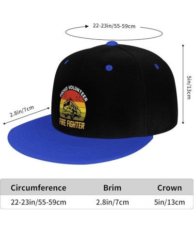 Fire Fighter Snapback Hat for Men Women Baseball Cap Trucker Flat Bill Hats Dad Caps Blue $13.57 Baseball Caps