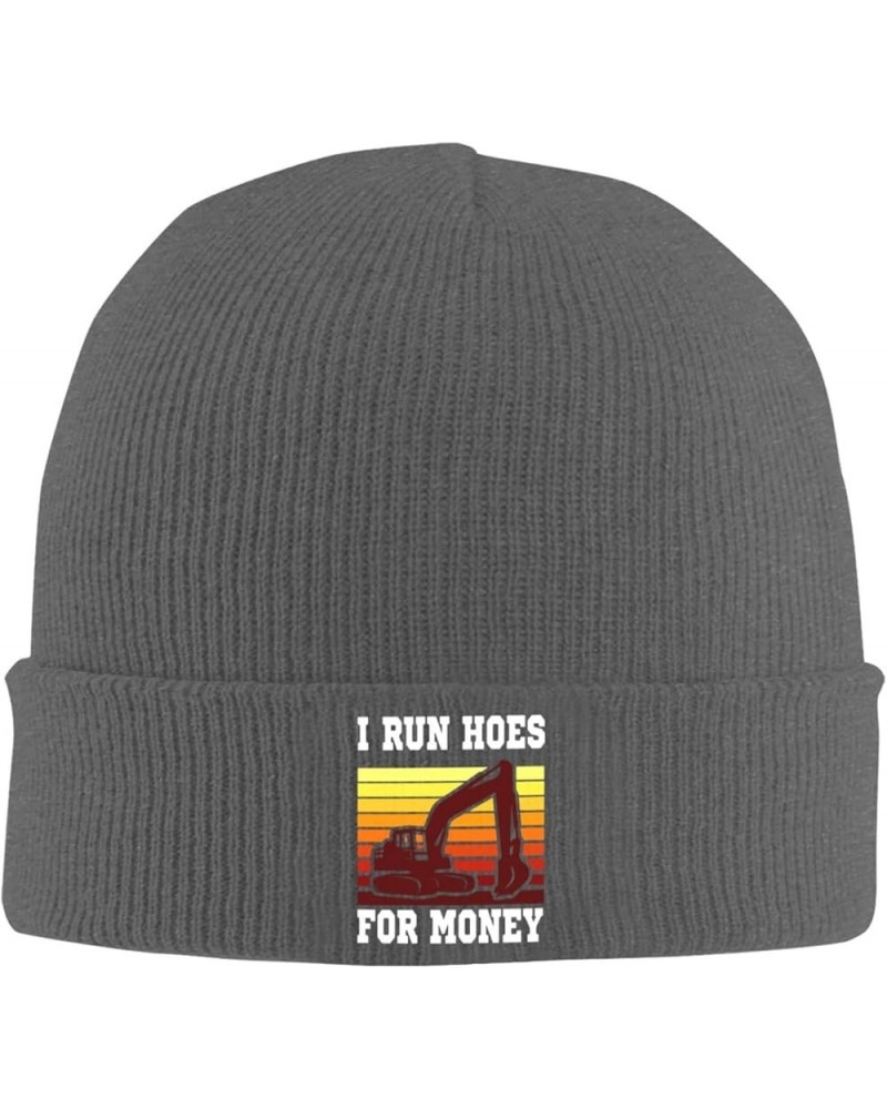 I Run Hoes for Money for Unisex Warm Soft Winter Warm Knitted Cap Deep Heather $12.70 Skullies & Beanies