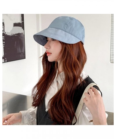 Bucket Hat Foldable Wide Brim Sun Hat Drawstring Adjustable Caps for Men Women Beach Hats Summer Quick-Drying Visor Blue $15....