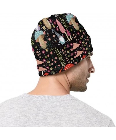 Beanie Hats for Women Colorful Lightweight Durable Knit Beanie Hat Winter Skull Cap Mushroom Floral $10.49 Skullies & Beanies