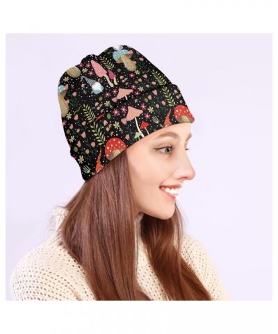 Beanie Hats for Women Colorful Lightweight Durable Knit Beanie Hat Winter Skull Cap Mushroom Floral $10.49 Skullies & Beanies