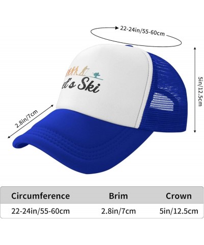 Ski hat Let's Ski Hats and Funny Trucker Hats & Funny Workout Hats and Birthday Cute Hat and Blue $10.31 Cowboy Hats