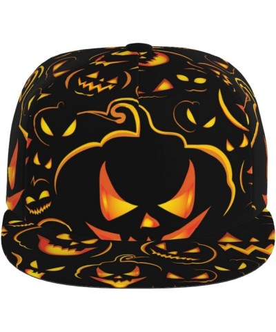 Halloween Pumpkins Baseball Cap, Flat Brim Trucker Hat, Buckle Adjustable Halloween Pumpkins23 $10.39 Baseball Caps