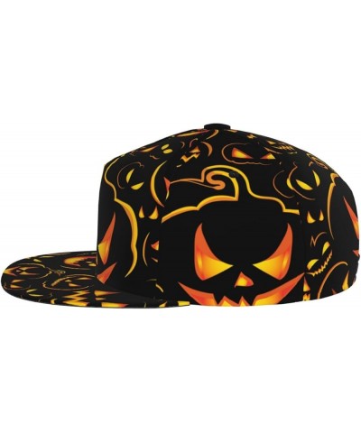 Halloween Pumpkins Baseball Cap, Flat Brim Trucker Hat, Buckle Adjustable Halloween Pumpkins23 $10.39 Baseball Caps