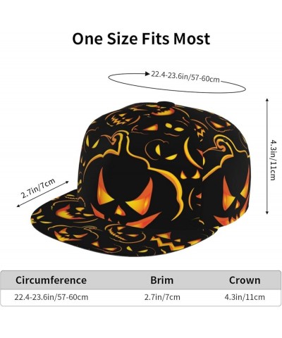 Halloween Pumpkins Baseball Cap, Flat Brim Trucker Hat, Buckle Adjustable Halloween Pumpkins23 $10.39 Baseball Caps