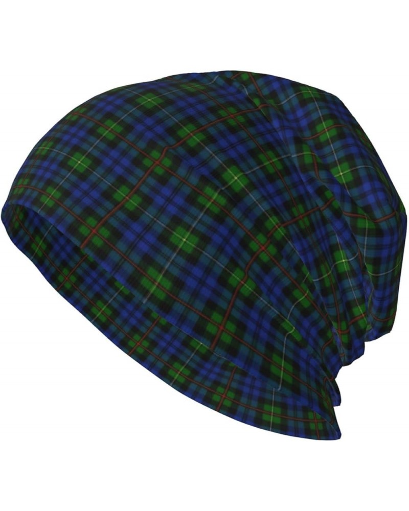 Unisex Beanie Hat Scottish Clan MacGillivray Red Green Blue Tartan Warm Slouchy Knit Hat Headwear Gift for Adult Scottish Cla...