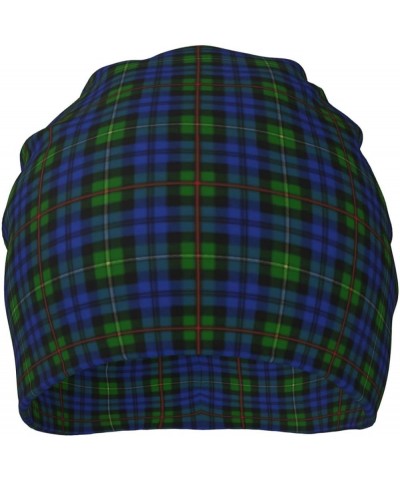 Unisex Beanie Hat Scottish Clan MacGillivray Red Green Blue Tartan Warm Slouchy Knit Hat Headwear Gift for Adult Scottish Cla...