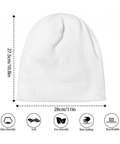 Women and Men Beanie Hat for Winter Soft Thick Warm Slouchy Knit Skull Cap Polka Dot Theme Print Brown Plaid $10.91 Skullies ...