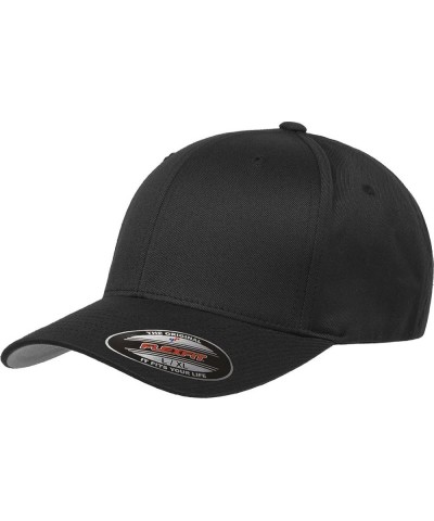 Men's Athletic Baseball Fitted Cap Black $20.49 Baseball Caps