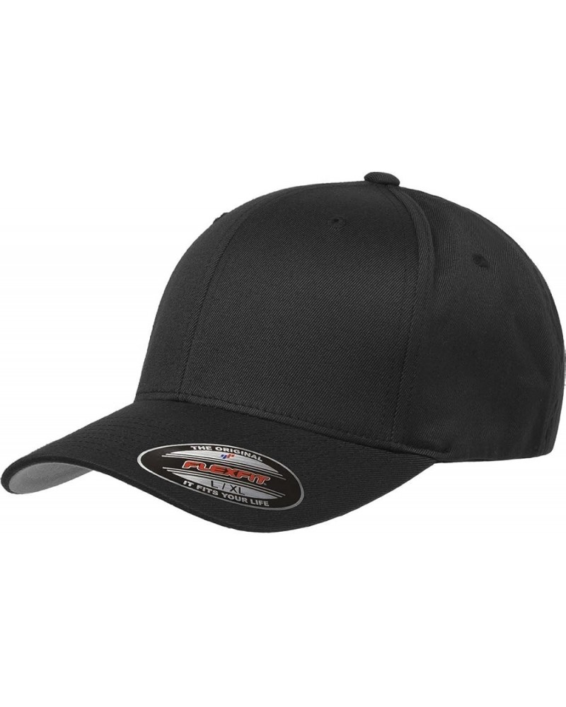 Men's Athletic Baseball Fitted Cap Black $20.49 Baseball Caps