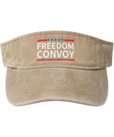 Freedom Convoy Sun Hat Sun Visor Hats for Women Men Baseball Cap Golf Hats Natural $9.94 Visors