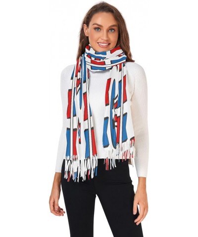 Usa Stars Red Scarfs for Women Warm Shawl Wrap Fourth Of July Cashmere Fashion Long Lightweight Pattern 7 $18.27 Scarves