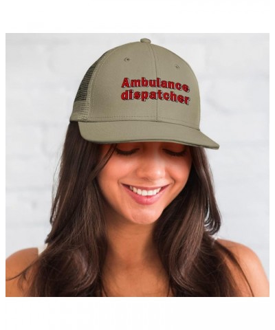 Custom Custom Trucker Hat Baseball Cap Ambulance Dispatcher Ambulance Emergency Dad Hats for Men & Women Heather Gray Black D...