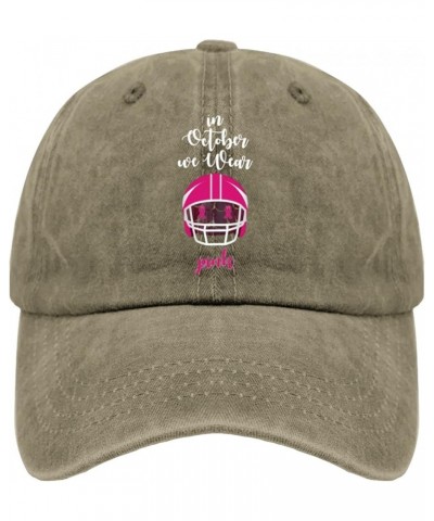 in October we wear Pink Hats Womens Summer hat Pigment Black Custom hat Gifts for Her Baseball Caps Pigment Khaki $11.39 Sun ...