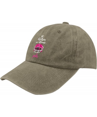 in October we wear Pink Hats Womens Summer hat Pigment Black Custom hat Gifts for Her Baseball Caps Pigment Khaki $11.39 Sun ...