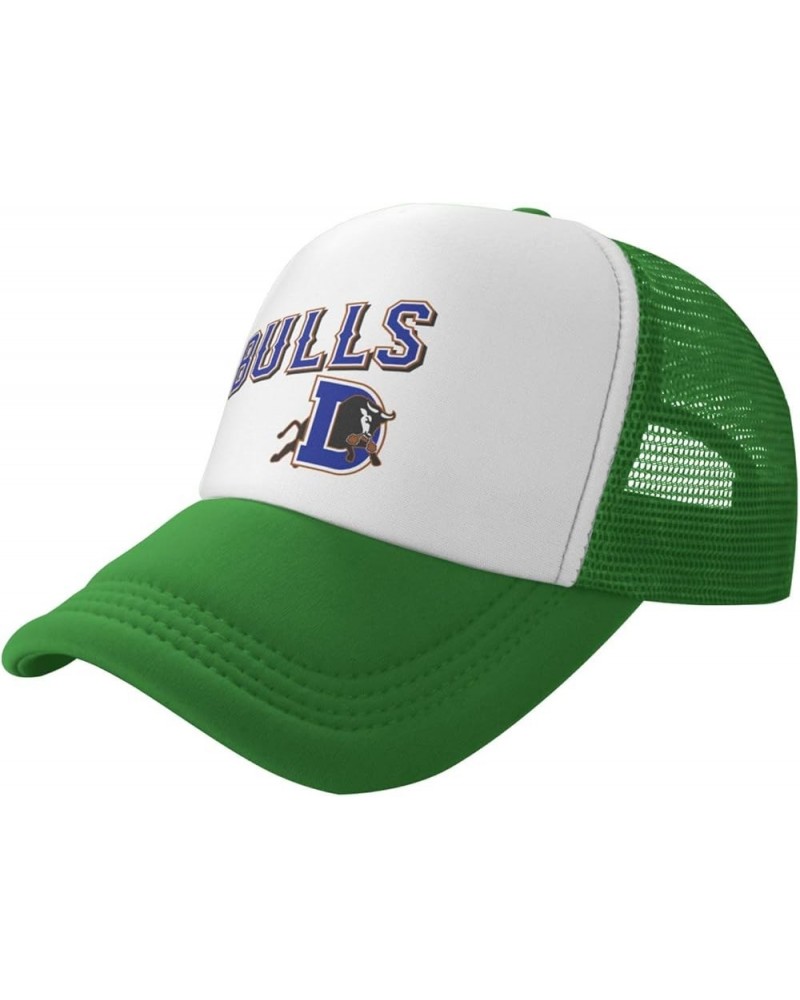 Durham Bulls Logo Trucker Hats for Both Men and Women - Mesh Baseball Snapback Hats Green $10.08 Baseball Caps