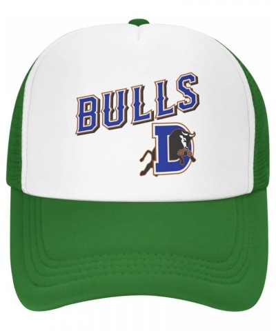 Durham Bulls Logo Trucker Hats for Both Men and Women - Mesh Baseball Snapback Hats Green $10.08 Baseball Caps