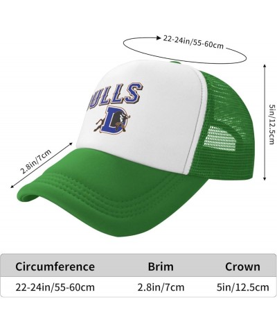 Durham Bulls Logo Trucker Hats for Both Men and Women - Mesh Baseball Snapback Hats Green $10.08 Baseball Caps