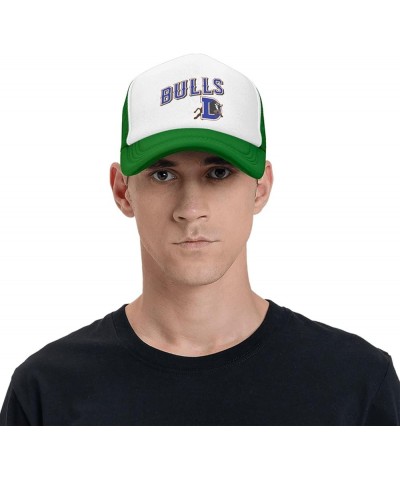 Durham Bulls Logo Trucker Hats for Both Men and Women - Mesh Baseball Snapback Hats Green $10.08 Baseball Caps