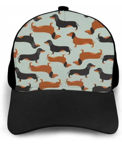 Baseball Cap Adjustable Anti UV Sun Hat Washed Cotton Outdoor Dad Hat for Men Women Black and Brown Dachshund Baseball Cap $1...