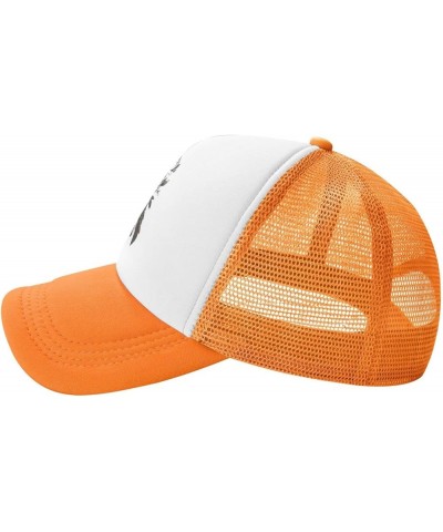 Raven Night Goth Dark Baseball Hats for Men Women Adjustable Trucker Hat Orange $11.52 Baseball Caps