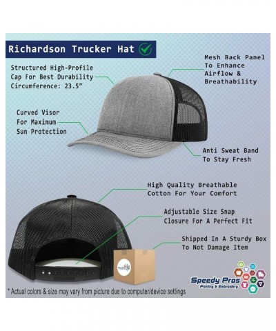 Custom Richardson Trucker Hat Beach Hair Don't Care Polyester Baseball Cap Heather Grey Black Personalized Text Here $19.94 B...