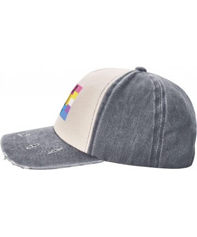 Bigender Trans Pansexual Pride Flag Upgrade Your Style with Funny Adjustable Cotton Baseball Caps for Men and Women Gray $19....