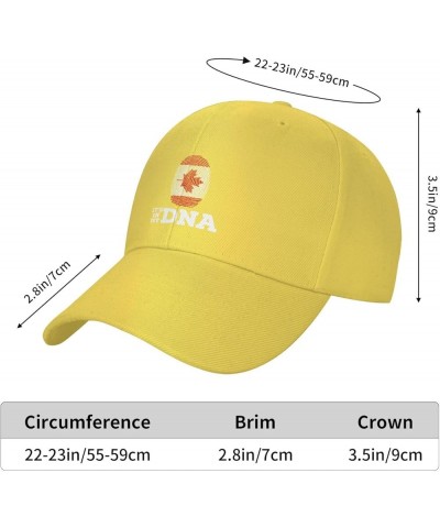 Canada It's in My DNA Baseball Cap for Men Women Dad Hat Classic Adjustable Golf Hats Yellow $10.28 Baseball Caps