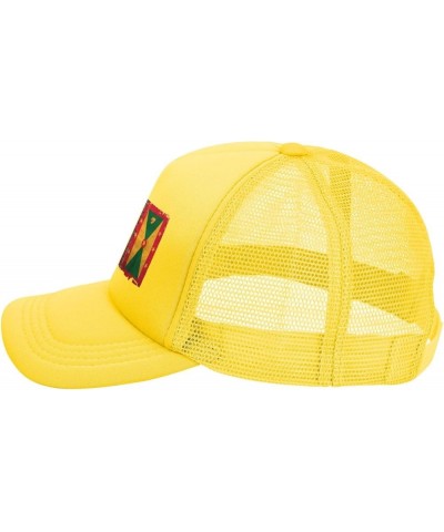 Dad Hat Mesh Baseball Cap Adjustable Trucker Hat Unisex Yellow $9.62 Baseball Caps