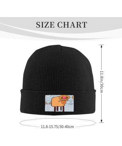 a Minority Sheep Pattern Black Warm aldult Knit Hat Cap : Soft Good Elasticity Suitable for Daily and Outdoor Sports Black $1...