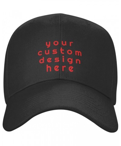 Custom Hats Add Your Text Logo Picture Design Your Personalized Hats Black $7.91 Baseball Caps