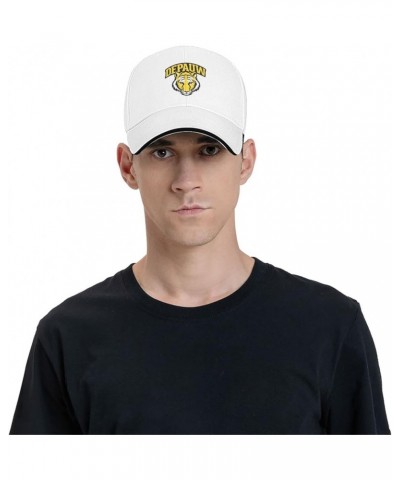 DePauw University Logo Sandwich Cap Unisex Classic Baseball Capunisex Adjustable Casquette Dad Hat White $9.10 Baseball Caps