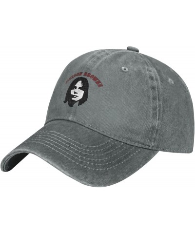 Jackson Music and Browne Baseball Cap Unisex Washed Denim Ball Hat Adjustable Vintage Plain Cap Black Gray $11.08 Baseball Caps