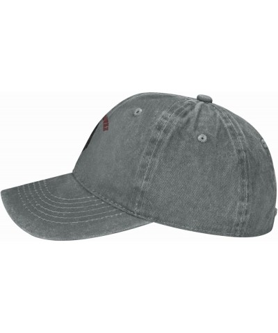 Jackson Music and Browne Baseball Cap Unisex Washed Denim Ball Hat Adjustable Vintage Plain Cap Black Gray $11.08 Baseball Caps