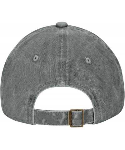 Jackson Music and Browne Baseball Cap Unisex Washed Denim Ball Hat Adjustable Vintage Plain Cap Black Gray $11.08 Baseball Caps