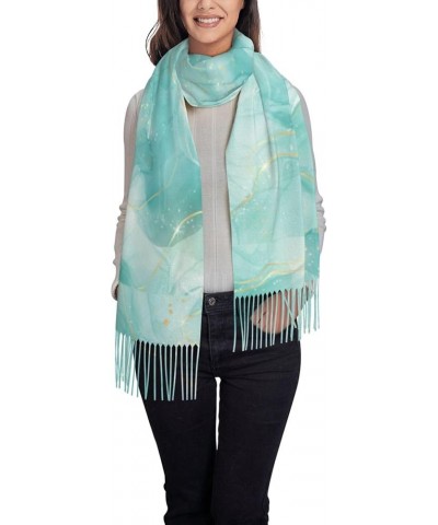 Warm Women Blanket Scarf Oversized Tassel Travel Wrap And Shawl Cozy-Boho Owl Blue Marble $16.78 Scarves