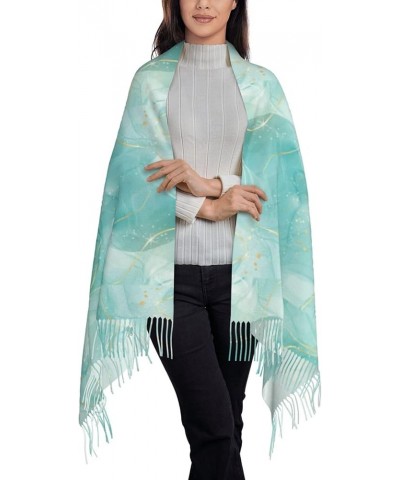 Warm Women Blanket Scarf Oversized Tassel Travel Wrap And Shawl Cozy-Boho Owl Blue Marble $16.78 Scarves